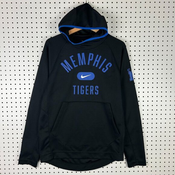 Nike 1 Cent Memphis Tigers Hoodie Small Black Blue Basketball Team Issued Penny - Picture 1 of 7
